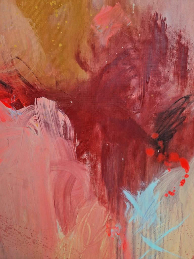 Farbe: dunkelblau/blau. Acryl auf Leinwand. 80 x 120 cm | mixed media (Acryl + Struktur) 