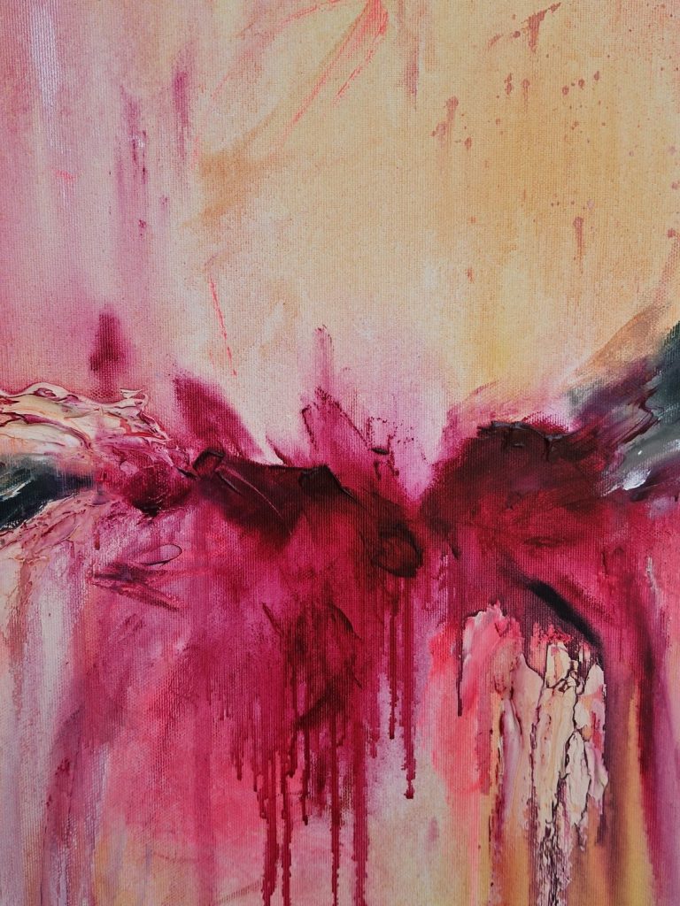 Farbe: dunkelblau/blau. Acryl auf Leinwand. 80 x 120 cm | mixed media (Acryl + Struktur) 